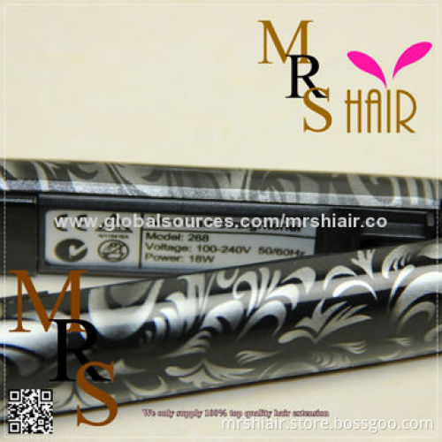 Mini hair straightening irons professional titanium ceramic flat electronic heating plate